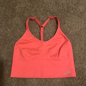 Coral sports bra/crop top